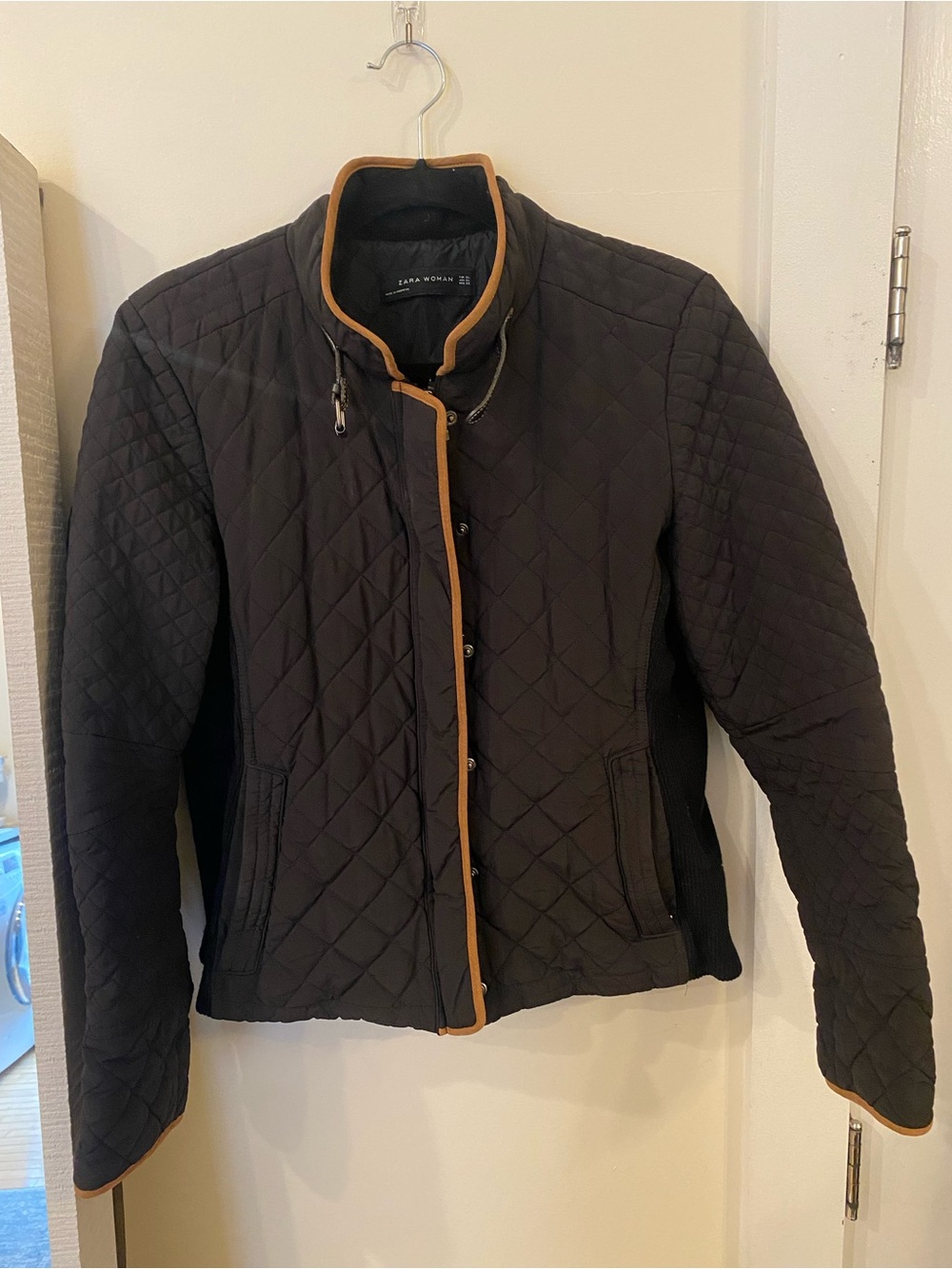 Zara Women’s Moto Inspired Black Quilted Jacket